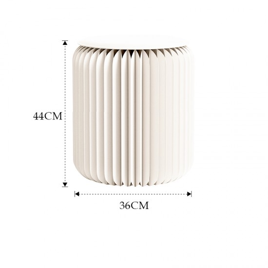 Creative Fashion  Kraft Paper Stool Portable Folding Chair Foot Stool Shoe Bench White